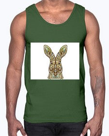 ethnic kangaroo 427#- mandala- Cotton Tank