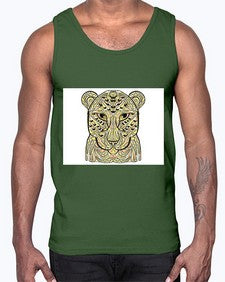 ethnic leopard 429#- mandala- Cotton Tank
