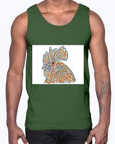 ethnic rooster 438#- mandala- Cotton Tank