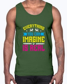 everything you can imagine is real 130#- unicorn- Cotton Tank