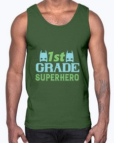 first Grade Superhero 157#- first grade- Cotton Tank