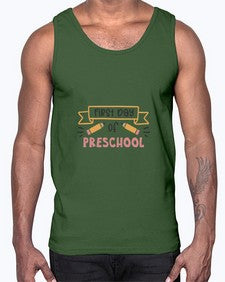 first day of preschool 110#- first grade- Cotton Tank