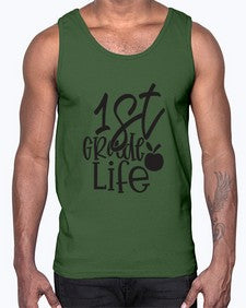 first grade design black 122#- first grade- Cotton Tank