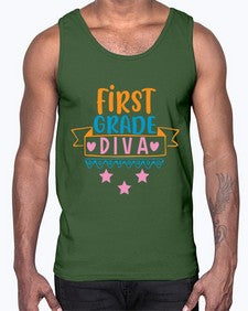 first grade diva 125#- first grade- Cotton Tank