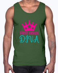 first grade diva 128#- first grade- Cotton Tank