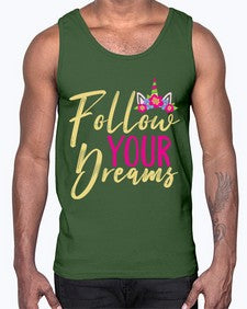 follow your dreams 133#- unicorn- Cotton Tank