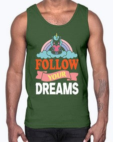 follow your dreams 137#- unicorn- Cotton Tank