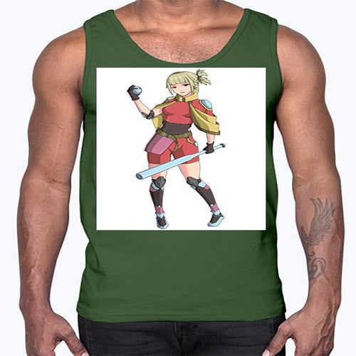girl bring stick3#- anime- Cotton Tank