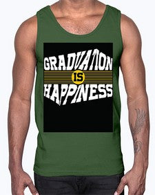 graduation is happiness 222#- graduation- Cotton Tank