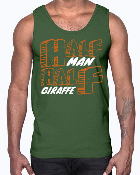 half man half giraffe- giraffee- Cotton Tank