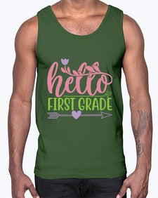 hello first grade 269#- first grade- Cotton Tank