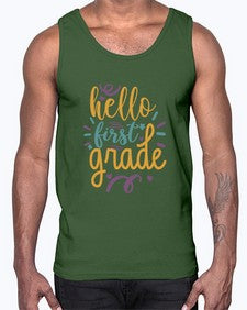 hello first grade 276#- first grade- Cotton Tank