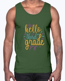 hello third grade 340#- third grade- Cotton Tank