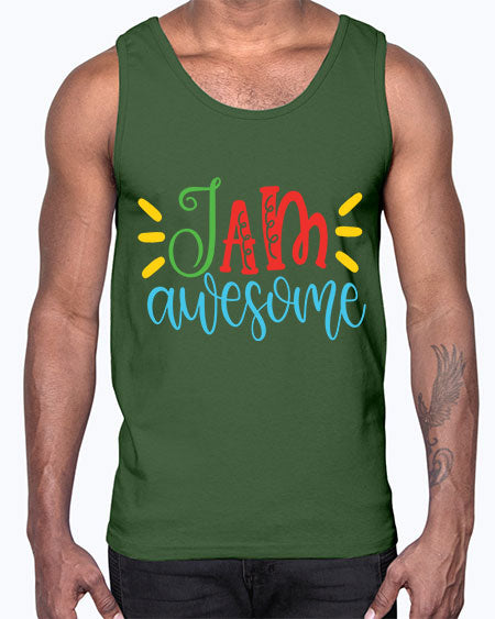 i am awesome Style 18#- autism- Cotton Tank