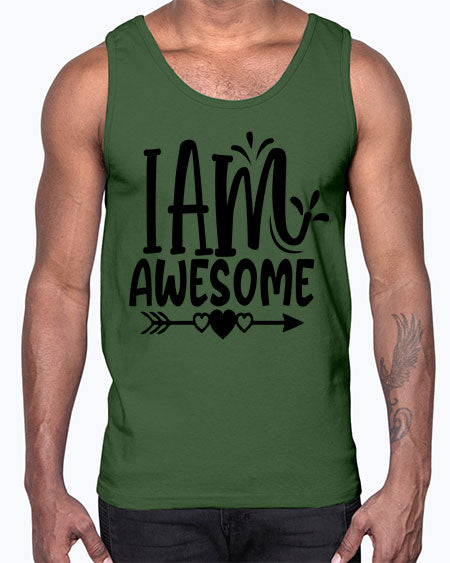 i am awesome Style 19#- autism- Cotton Tank