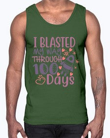 i blassted my way through one hundred days 356#- one hundred days- Cotton Tank