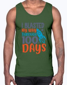 i blasted on my way through one hundred days 357#- one hundred days- Cotton Tank