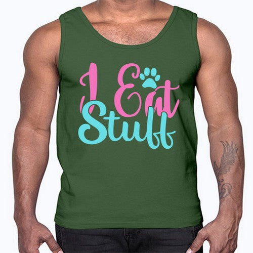 i eat stuff Style 82#- dogs- Cotton Tank