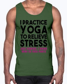 i practice yoga 297#- yoga- Cotton Tank