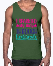 i sparkled my way through first grade 377#- first grade- Cotton Tank