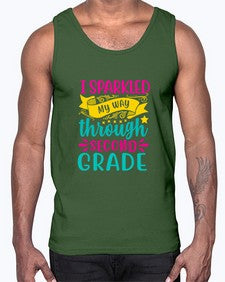 i sparkled my way through second grade 378#- second grade- Cotton Tank
