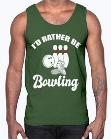 id rather be bowling 649#- bowling- Cotton Tank