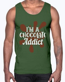 im a chocolate addict 272#- chocolate- Cotton Tank