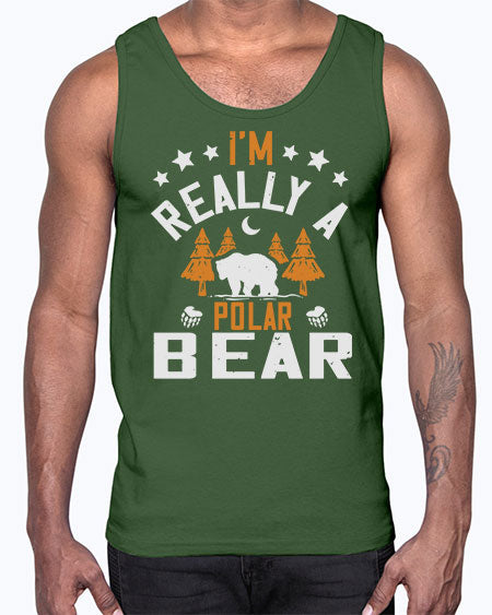 im really a polar bear 147#- bears - animals- Cotton Tank