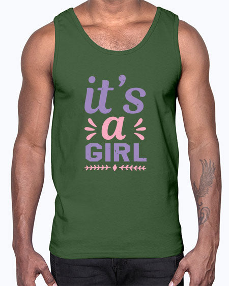its a girl Style 132#- baby shower- Cotton Tank
