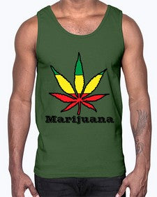 jamican cannabis 686#- marijuana- Cotton Tank