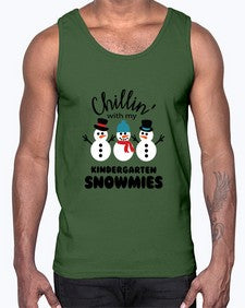 kindergarten snowmies 434#- kindergarten- Cotton Tank