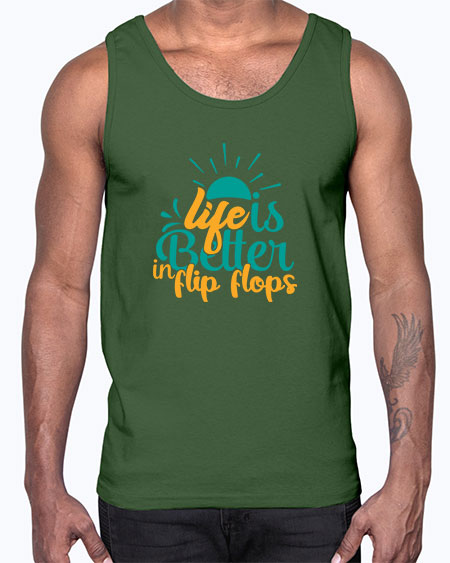 life is better in flip flops Style 90#- summer- Cotton Tank