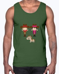little cowboys 736#- western- Cotton Tank