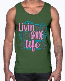 livin that eighth garde life 492#- eighth grade- Cotton Tank