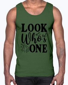 look whos one 262#- unicorn- Cotton Tank