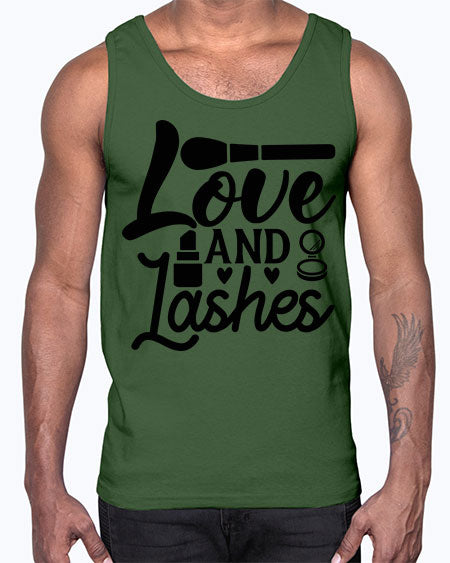 love and lashes 13#-makeup Cotton Tank