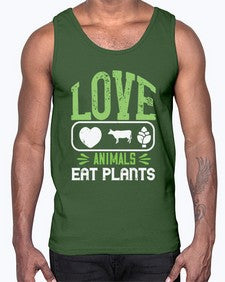 love animals eat plants 321#- vegan- Cotton Tank