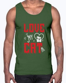 love my cat Style 67#- cats- Cotton Tank
