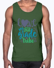 love my second grade tribe 522#- second grade- Cotton Tank