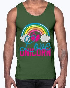 love unicorn 273#- unicorn- Cotton Tank