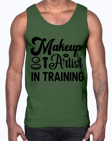 makeup artist in training 15#-makeup Cotton Tank
