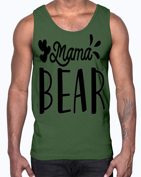 mama bear 171#- bears - animals- Cotton Tank