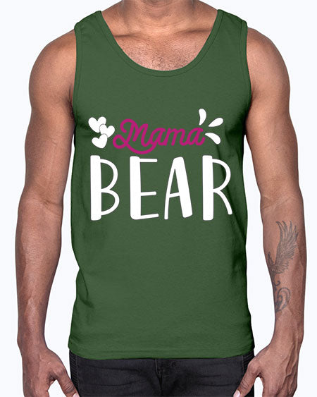mama bear 173#- bears - animals- Cotton Tank