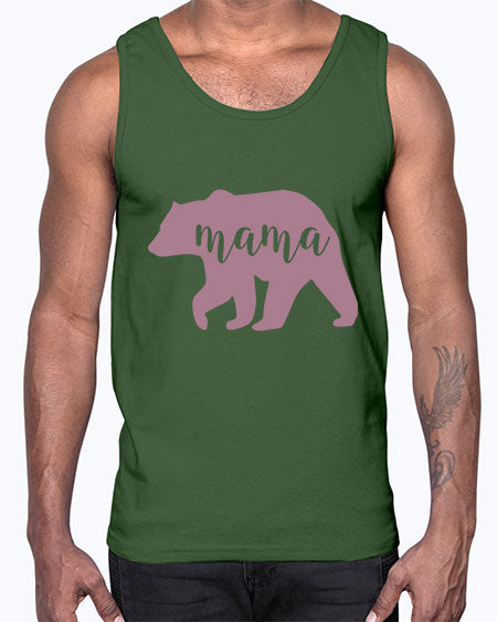 mama bear 175#- bears - animals- Cotton Tank