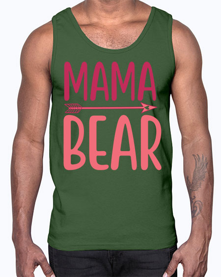 mama bear 181#- bears - animals- Cotton Tank