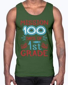 mission one hundred days of first grade 533#- first grade- Cotton Tank
