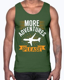more adventures please  32#- airplane- Cotton Tank