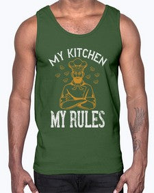 my kitchen my rules 353#- cooking- Cotton Tank