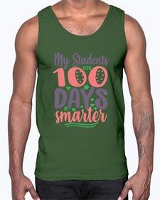my student are one hundred days 542#- one hundred days- Cotton Tank