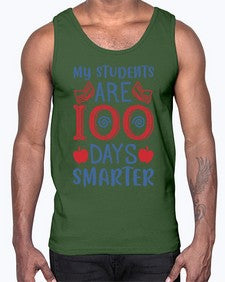 my students are days smarter 543#- one hundred days- Cotton Tank